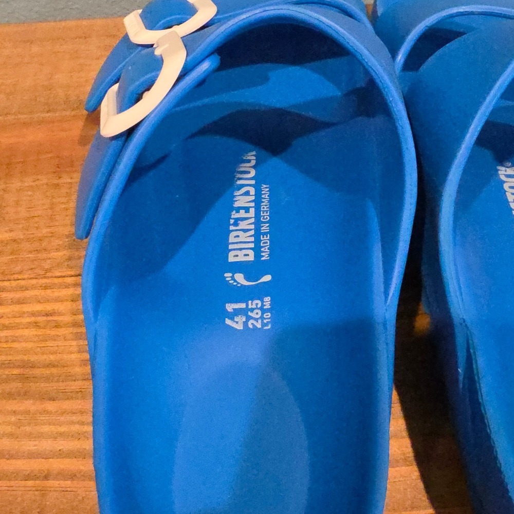 Birkenstock Mens Arizona EVA Sandals Blue Waterproof Slides Size 8 41 - Picture 5 of 12